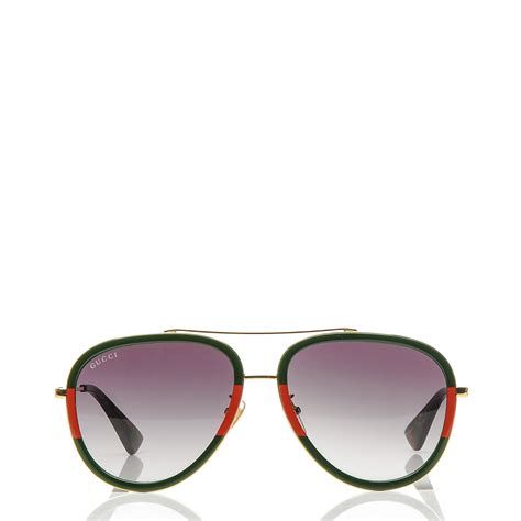 gucci red and green sunglasses